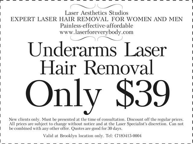 Underarms Laser Hair Removal Only $39